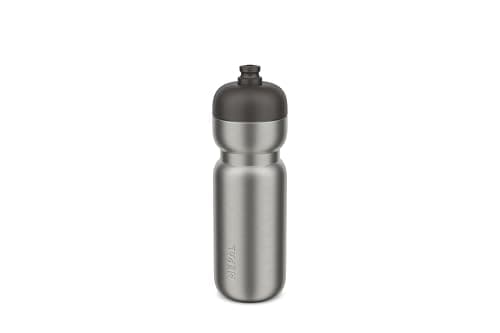 Mepal - Edelstahl Trinkflasche Pull Sport - Auslaufsicher - Mit einer Hand zu halten, öffnen und trinken - Leichter Edelstahl - Wasserflasche - 800 ml - Graphite black