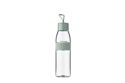 Mepal - Wasserflasche Ellipse - Wiederverwendbare Trinkflasche - Auslaufsichere - Geeignet für kohlensäurehaltige Getränke - BPA-frei - 500 ml - Nordic sage