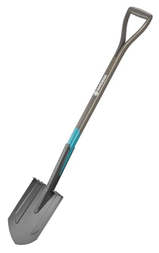 Gardena 17001 Spitz-Spaten, Schwarz, Anthrazit, Türkis, Einheitsgröße Öko
