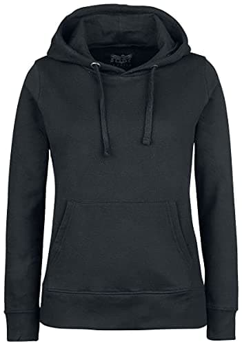 Black Premium by EMP Damen schwarzer Basic Hoodie aus nachhaltigem Stoff L Öko