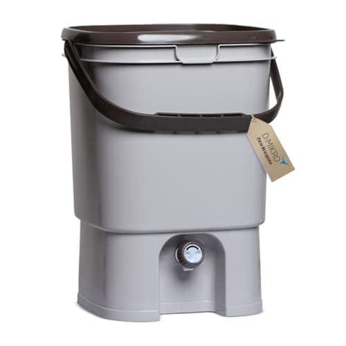 Bokashi Eimer - Japanisches Design 19 Liter Volumen - 41 x 29 x 29 cm - aus lebensmittelechtem (PP) - Dünger aus Lebensmittelresten selbst herstellen