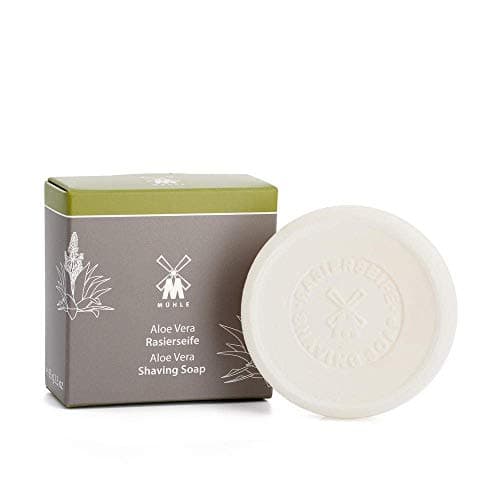 MÜHLE Rasierseife - hochwertige Rasurseife mit Aloe Vera für sensible Haut - vegan, sanft & pflegend - 65g Öko Vegan
