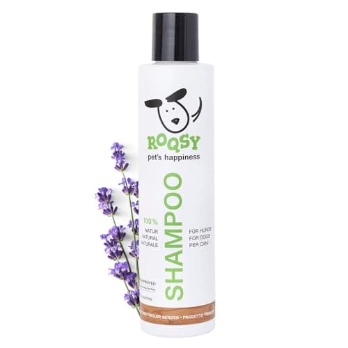 ROQSY Natur‑Hundeshampoo – veganes Bio‑Shampoo gegen Juckreiz & Geruch, ideal für Welpen, weißes Fell und Sensible Hunde – 200 ml Bio Öko Vegan