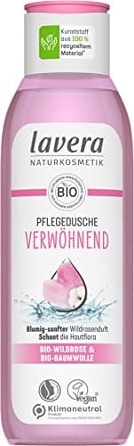 lavera Pflegedusche Verwöhnend - Bio-Wildrose & Bio-Baumwolle - Naturkosmetik - vegan - Duschgel - pH-hautneutral - reinigt besonders sanft - 1 x 250 ml Bio Vegan