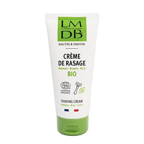 La Maison du Barbier - Rasiercreme mit Bio-Rizinusöl - Ecocert Cosmos Organic, 98,5% Inhaltsstoffe Natürlichen Ursprungs, 30% Aus Biologischer Landwirtschaft - Französische Herstellung - 100 ml Bio Öko