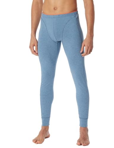Schiesser Herren Lange Unterhose Bio Baumwolle - 95/5 Organic, blau-Mel._182109, 6 Bio