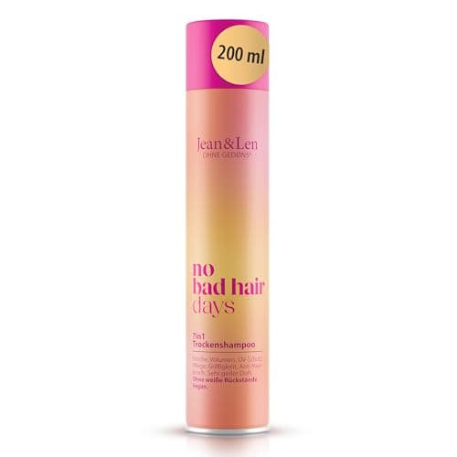 Jean & Len 7in1 Trockenshampoo, ohne weiße Rückstände, für Volumen & Frische, mit UV-Filter, pflegend & stärkend, blumiger Duft, ohne Parabene & Silikone, vegan Dry Shampoo, 200 ml Öko Vegan