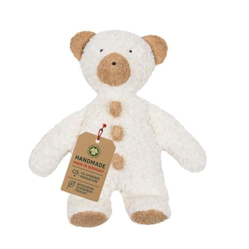 Efie Bio Kuscheltier Teddy Knöpfchen – handgemachtes Stofftier aus Bio-Baumwolle (KBA), GOTS-Zertifiziert & waschbar, 100 % Made in Germany Bio Öko