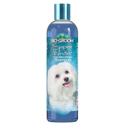 Bio-Groom - Super White Hundeshampoo - Für weißes und helles Fell - Aufhellendes Shampoo - Verleiht dem Fell Glanz - Mit Sojaprotein - 355 ml Bio