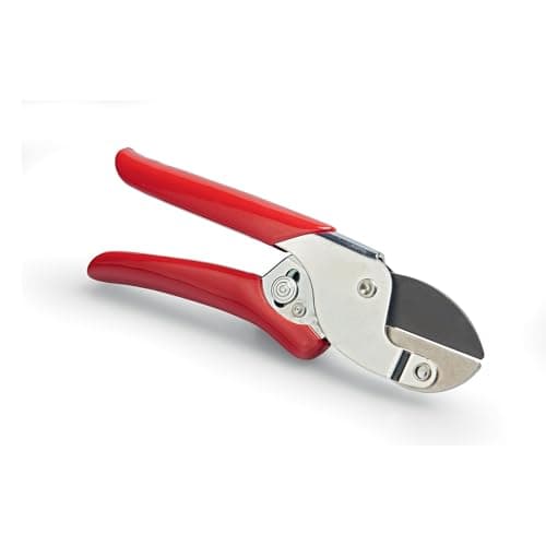 WOLF-Garten Amboss-Gartenschere RS-EN (für Äste bis 19mm Ø, mit antihaftbeschichteten Klingen, ideal für regelmäßige Baumschnitt-Arbeiten) 73AFA009650, Rot / Silber