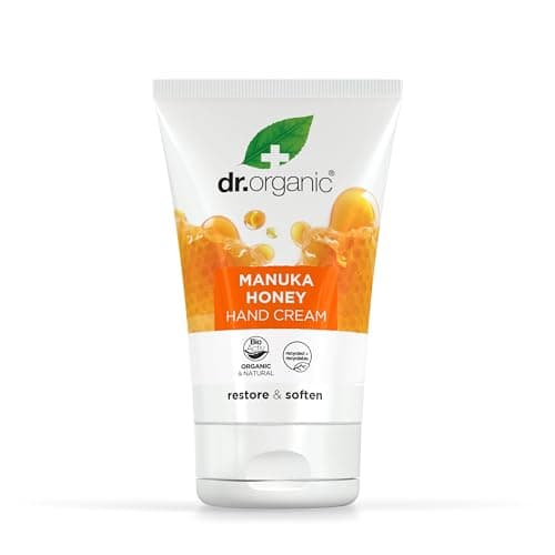 Dr Organic Manuka-Honig-Handcreme, Feuchtigkeitsspendend, Trockene Haut, Für Männer, Für Frauen, Natürlich, Vegetarisch, Tierversuchsfrei, Paraben- & SLS-frei, Bio, 125ml Bio