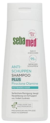 Sebamed Antischuppen Shampoo plus, bis zu 95% weniger Schuppen nach nur 4 Wochen, Shampoo für Damen und Herren, auch zur Bekämpfung von fettendem Haar und Juckreiz, für die tägliche Reinigung, 200 ml Bio Öko Vegan