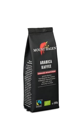 Mount Hagen Bio FT Naturland Röstkaffee Arabica, 250g gemahlen, entkoffeiniert Bio