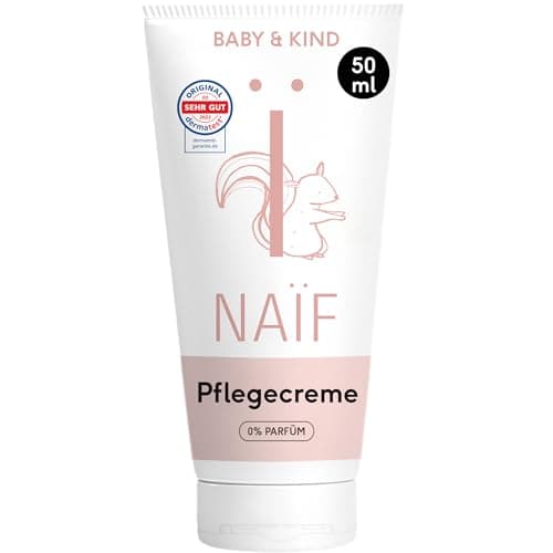 Naïf - Pflegecreme - für Baby & Kind - Inhaltsstoffe auf natürlicher Basis - Gesichtscreme Kinder & Babys - Creme mit 0% Parfüm ohne Zusatzstoffe - Babypflege - Babycreme - Pflege Neugeborene - 50ml Vegan