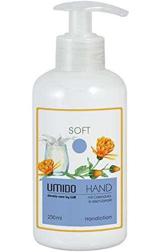 UMIDO Hand-Lotion Spender 250 ml Calendula-Extrakt & Milch-Extrakt | ohne Parabene | Handcreme | Creme | Pflegecreme | Lotion | Hautpflege | Hand-Pflege