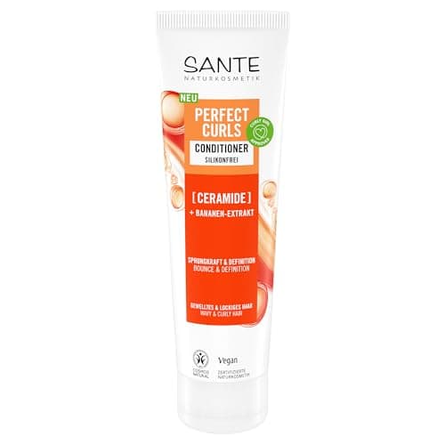SANTE Naturkosmetik Perfect Curls Conditioner Ceramide - 150ml - Haarspülung mit Ceramiden & Banane - Feuchtigkeitspflege für Locken & Welliges Haar - silikonfrei, mild & vegan Vegan