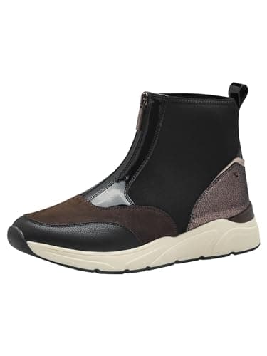 Tamaris Damen Sneaker Vegan; BLACK COMBINED, EU 39 Öko Vegan
