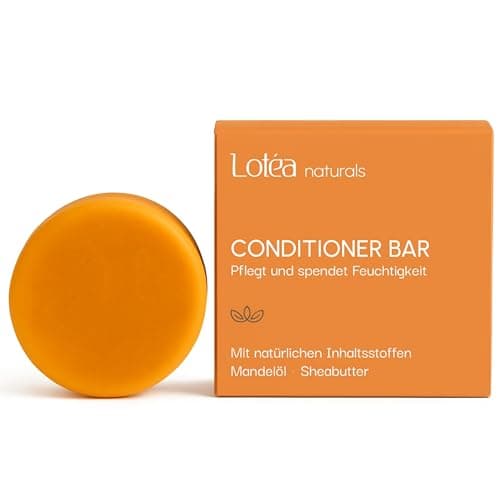 Lotéa Naturals Conditioner Bar Pfirsich – Pflegende Haarspülung ohne Silikone, Parabene & Plastik | Feste Spülung für Damen & Herren – 50 g Öko