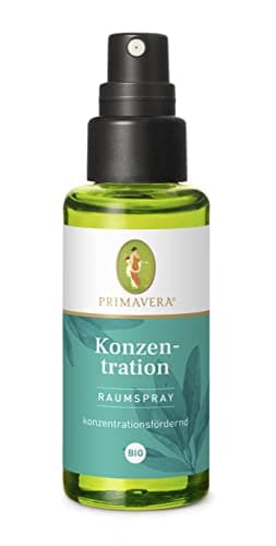 PRIMAVERA Raumspray Konzentration bio 50 ml - Zitrone, Riesentanne und Salbei - Aromadiffuser, Aromatherapie - konzentrationsfördernd - vegan Bio Vegan