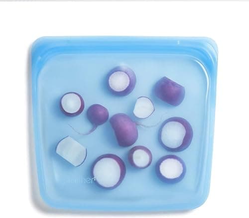 Stasher Bag Premium Silikonbeutel wiederverwendbar für Lebensmittel, Sandwich Bag, Topas, Dauerhaft, Backofen, spülmaschinen & gefriersicher, Umweltfreundlich, Lunch-Tasche, Leckagefrei, 828ml - Öko