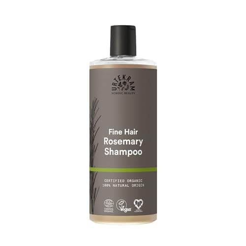 Urtekram Rosmarin Shampoo für feines Haar - Zertifiziertes Bio-Shampoo Vegan, Nährende und stärkende Formel, Aloe Vera & Glycerin für gesundes Haar & Volumen, 500 ml (1er Pack) Bio Öko Vegan