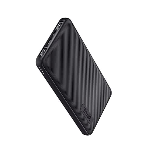 Trust Mobile Primo Dünne Powerbank Schnellladefunktion 10000 mAh, Nachhaltig, USB C Externer Akku, Tragbares Ladegerät 3A, Power Bank Handy, Smartphone, iPhone, iPad, Samsung, Xiaomi, Tablet Öko