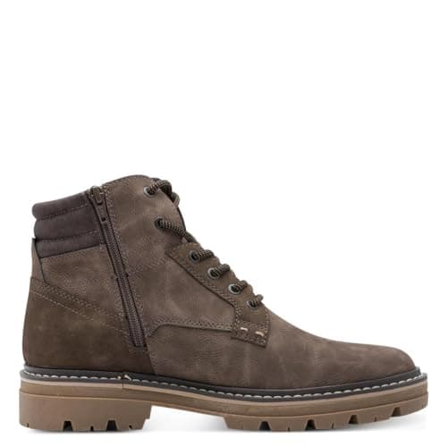 s.Oliver Herren Stiefel zum Schnüren Wasserabweisend Vegan, Braun (Mud), 43 EU Öko Vegan