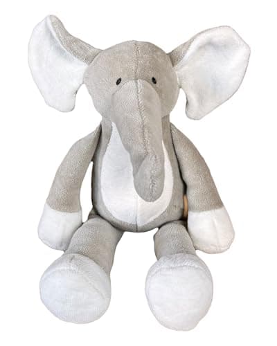 Mababu Kuscheltier Elefant | Plüschtier Kinder & Babys | Bio-Baumwolle | Stofftier Elefant | Kuscheltiere Mädchen & Jungen | Nachhaltig, Flauschig, Hypoallergen, Maschinenwaschbar | 16cm, OCS Blended Bio Öko
