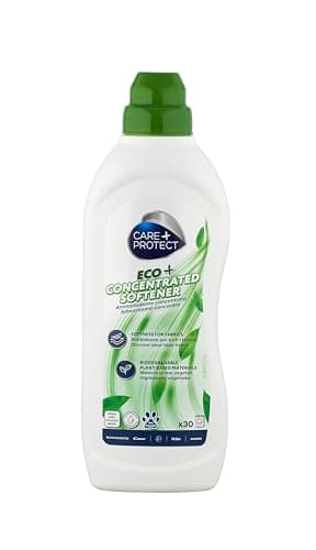 CARE+PROTECT ECO+ Öko Weichspüler, 750ml I Hypoallergenes, biologisch abbaubarer Bio flüssig I Sensitiv für helle & bunte Wäsche I Allergiker I Aloe Vera Duft Bio Öko Vegan