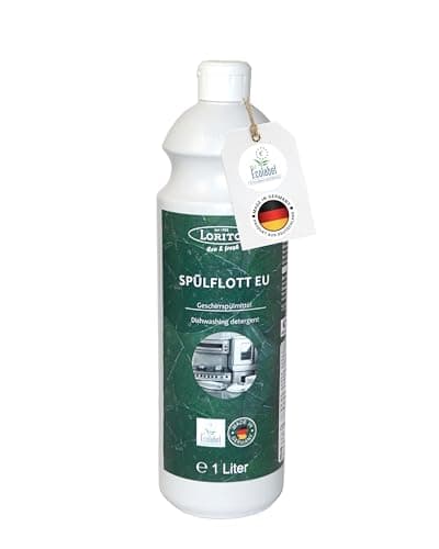 Lorito Biologisch abbaubares Geschirrspülmittel flüssig Spülflott Eco u. fresh 1 L - Nachhaltiges Öko-Spülmittel mit EU-Ecolabel, Kraftvoll gegen Fett und hartnäckigen Schmutz, Made in Germany Bio Öko