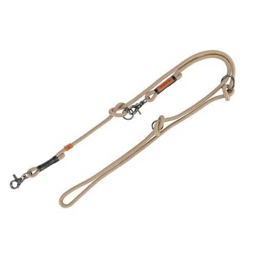 TRIXIE Hundeleine BE NORDIC V-Leine S–M, 2,00 m ø 8 mm in sand/schwarz - verstellbare Hundeleine mit nordischem Charme - für kleine bis mittelgroße Hunde - 17224