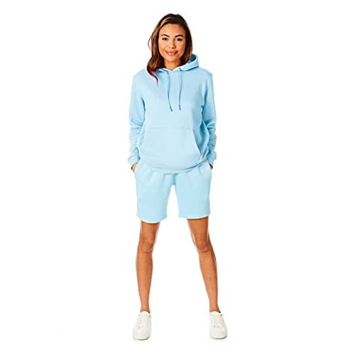 Light & Shade LSLSWT005 Super Soft Touch Loungewear Kapuzen-Sweatshirt-Oberteil für Damen, Aquamarin, M
