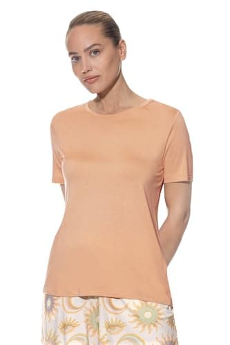Mey Nachtwäsche Serie Pure Chic Damen Homewear-Oberteile Caramel Fudge M(M)