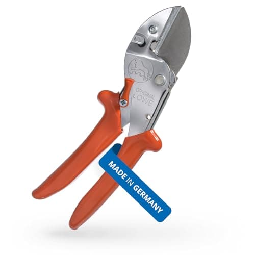 Original LÖWE 1 Profi Amboss Gartenschere 1.107 mit ergonomischer Griffform - robuste und scharfe Schere aus rostfreiem Stahl eignet sich ideal für Holzarten wie Eiche Buche Esche