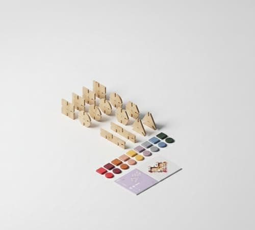 STARTER SET – 32-teiliges Montessori Konstruktionsspielzeug | Nachhaltige Holzbausteine für Kinder & Erwachsene | Kreatives Lernspielzeug zur Förderung von Fantasie, Motorik & räumlichem Denken Öko