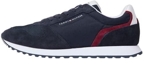 Tommy Hilfiger Herren Runner Sneaker New Eva Summer Nylon Pop aus Wildleder, Blau (Desert Sky), 45