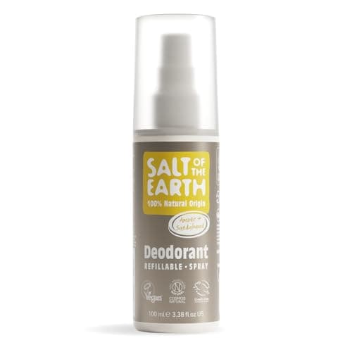 Salt of The Earth Natürliches Deospray, Amber & Sandelholz - Vegan, Langanhaltender Schutz, Ohne Tierversuche - 100ml Vegan