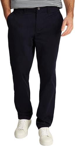 Tommy Hilfiger Herren Chino Hose Denton Satin Straight Fit, Blau (Desert Sky), 36W/29L