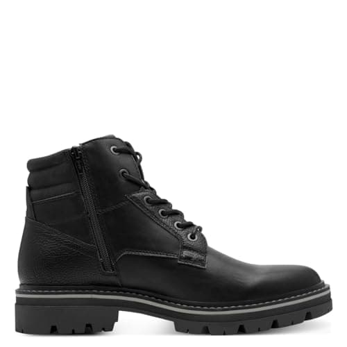 s.Oliver Herren Stiefel zum Schnüren Wasserabweisend Vegan, Schwarz (Black), 43 EU Öko Vegan