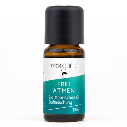 NeoOrganic® Bio Duftmischung - Frei Atmen aus 100% naturreinen ätherischen Ölen - Duftöl für Diffuser & Aromatherapie - mit Eukalyptus, Pfefferminz und Fichte - 10ml Bio Öko