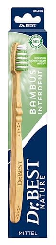 Dr.BEST Nature Bambus Interdent Zahnbürste, Mittel (1 Stück), Nachhaltigkeit vereint mit bewährter Dr.BEST Qualität Bio Öko