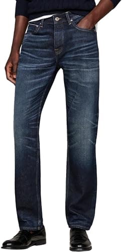Tommy Hilfiger Herren Jeans Hose Regular Fit Straight Leg, Blau (Two Years Owned), 35W/30L