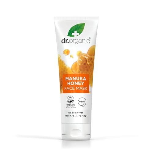 Dr. Organic Manuka Honig Gesichtsmaske, Nährend, Trockene Haut, Herren, Damen, natürlich, vegetarisch, tierversuchsfrei, paraben- und SLS-frei, recycelt & recycelbar, biologisch, 125ml Bio