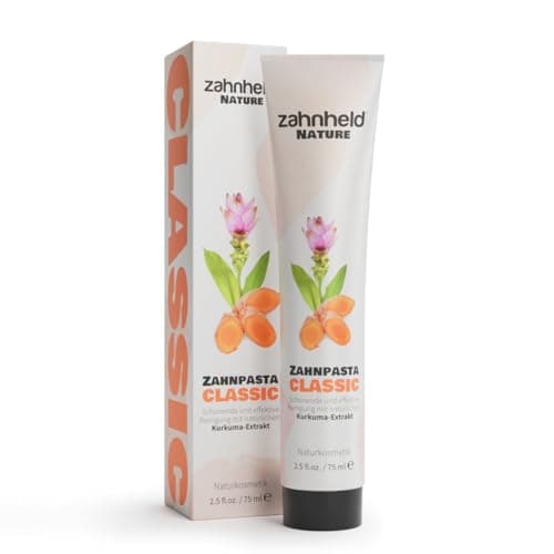 Zahnheld® Nature Zahnpasta Classic – Fluoridfrei mit Kurkuma-Extrakt & Kokosöl, Naturkosmetik nach NCS, vegan & tierversuchsfrei (75 ml (3er Pack)) - Öko - Vegan