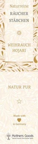 100% naturreine Räucherstäbchen - Weihrauch Hojari - Natur pur - 10 Stäbchen - Made in Germany