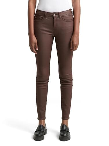 TOM TAILOR Denim Damen 1048107 Coated TTNELA Skinny Jeans, 39225-Brown Denim, 28W / 32L