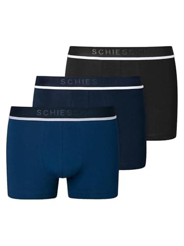 Schiesser Herren 3 PACK Boxershorts Bio Baumwolle Multipack - 95/5 Organic, sortiert 2_173986, 7/ XL Bio