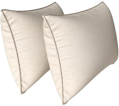 Sofakissen mit Füllung und Bezug - Sofakissen Groß 40x60 cm - Couchkissen Beige 2er Set viel Füllung – OekoTex zertifizierte Zierkissen Sofa & Couch – Bequeme Dekokissen Wohnzimmer, Schlafzimmer Öko
