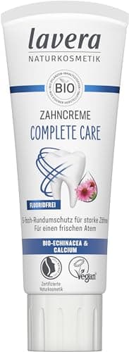 lavera Zahncreme Complete Care Fluoridfrei - 5-facher Schutz - Bio-Pflanzenwirkstoffe - Bio Echinacea & Calcium - Vegan - Naturkosmetik - 75 ml Bio Vegan