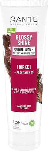 SANTE Naturkosmetik Glossy Shine Conditioner - 150 ml - mit Bio-Birkenblatt & Provitamin B5 - für glanzloses Haar - silikonfrei & vegan - dermatologisch getestet Bio Vegan